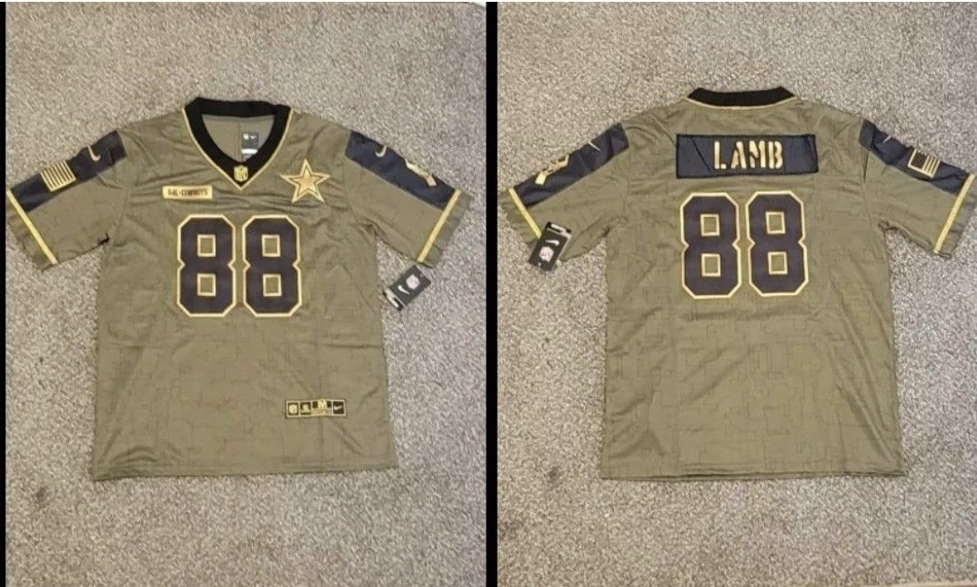 Salute To Service Ceedee Lamb In Cowboys Jersey CeeDee Lamb Dallas