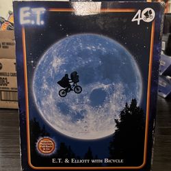 E.T. 40th Anniversary Elliot & E.T. on Bicycle 7" Scale Figure