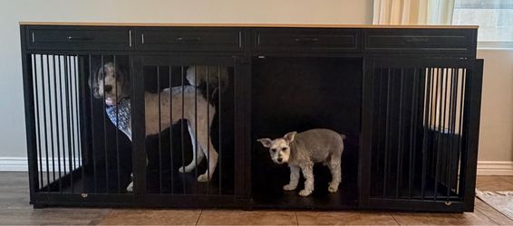 Luxury Furniture Style Double Dog Crate / TV Stand Console – Extra Large
