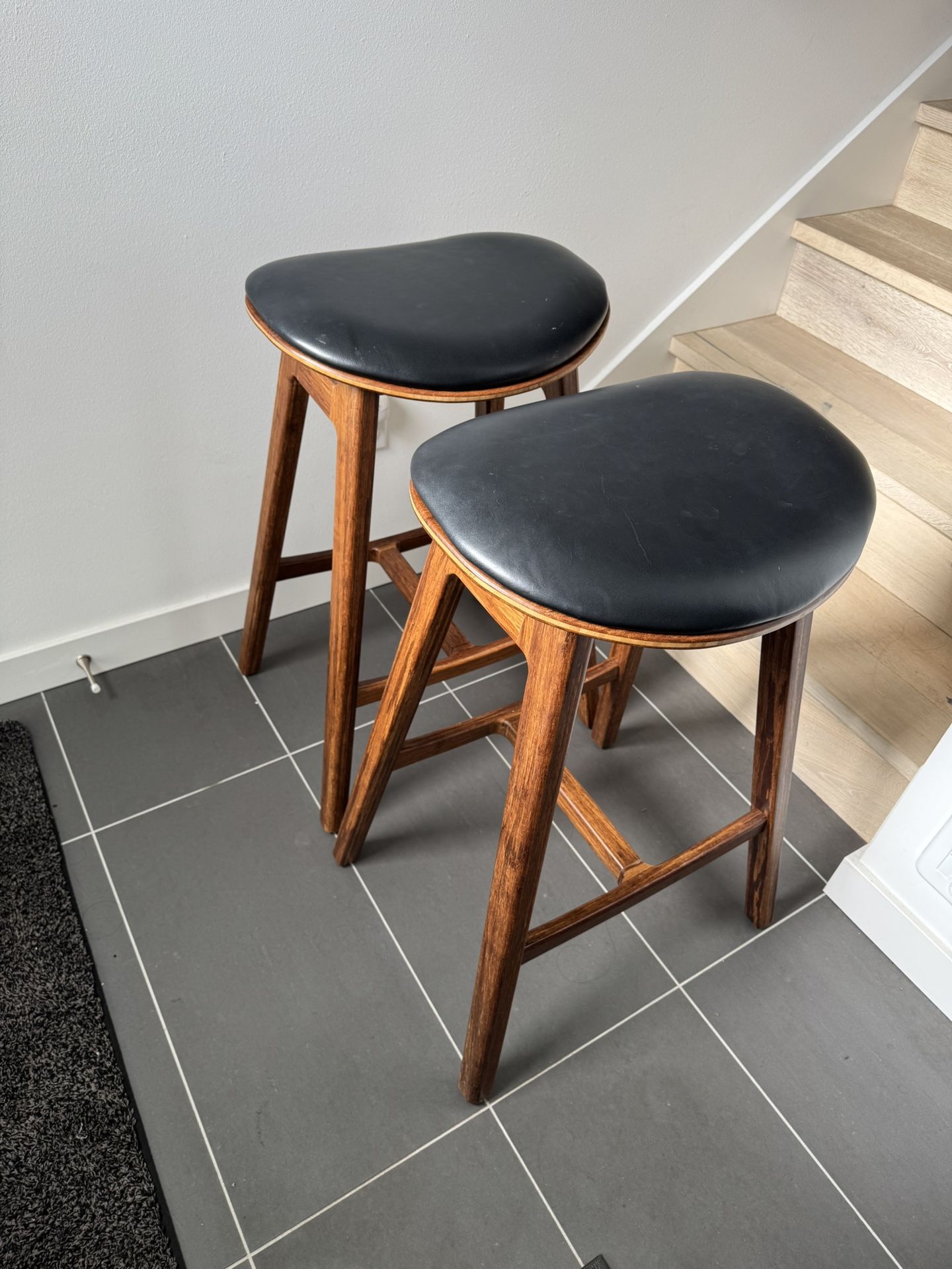Bamboo Counter Stools (2)