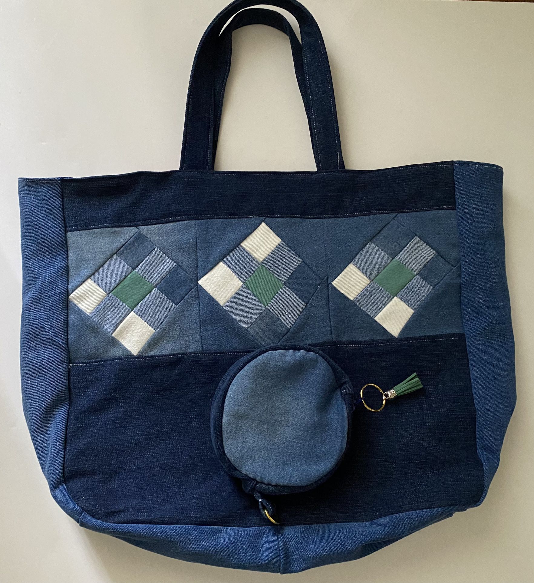 Denim Tote Bag & Matching Coin Pouch
