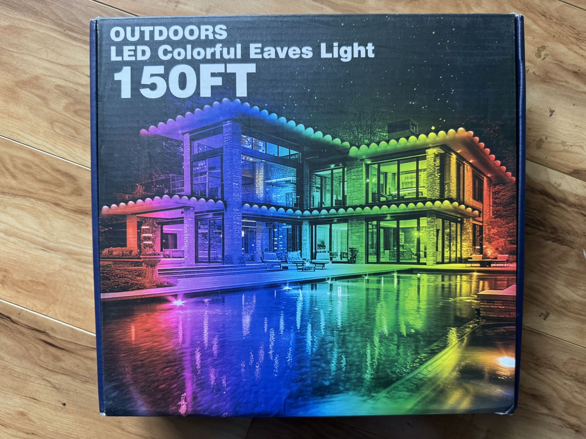 150FT Permanent Outdoor Lights,RGB Eaves Lights with App Control Remote,DIY Scene Modes IP67 Waterproof Outdoor Under Eave Lighting