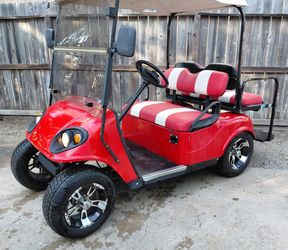 Golf cart  red ezgo