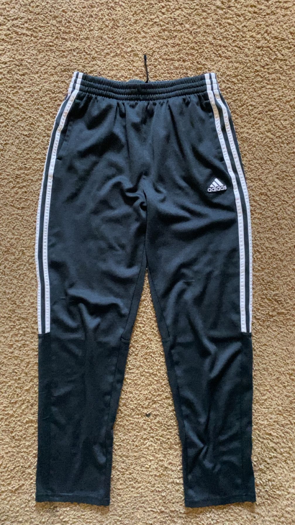 Adidas Black Track Pants White Stripes XL (18/20)