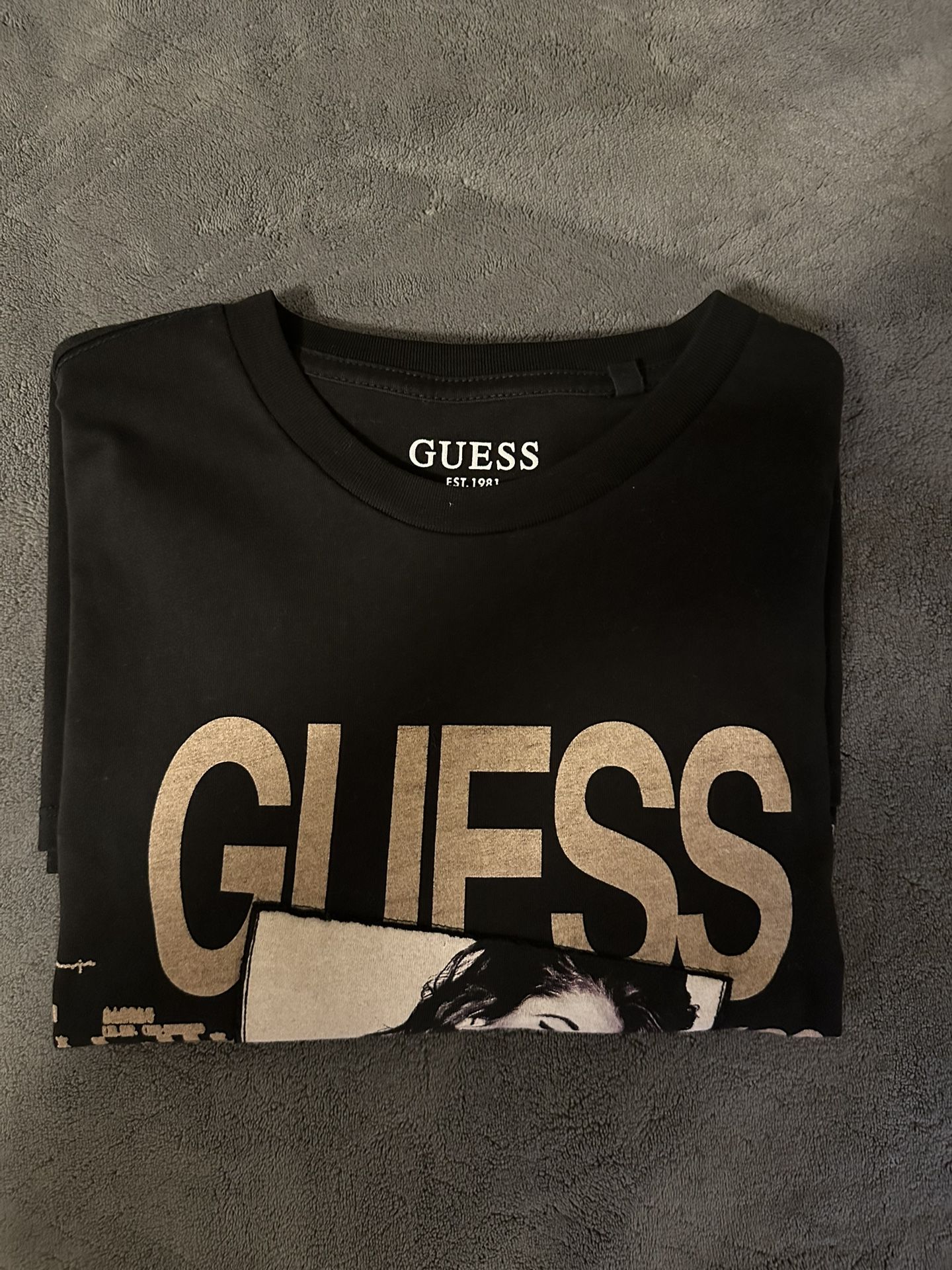 Guess Men Jet Black T-Shirt