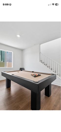 Black Pool modern pool table with camel premium felt