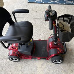 Vive 4-Wheel Mobility Scooter - Red Fire color  