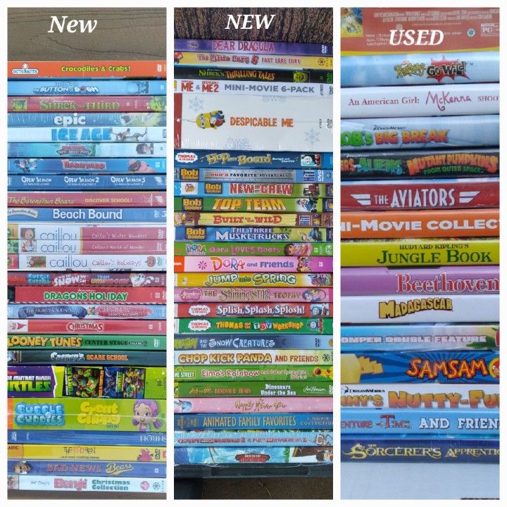 64 DVDs for Children ( 50 NEW - Factory Sealed) 