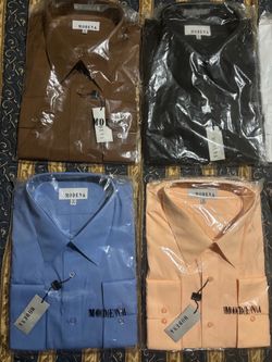 Modena Men's Regular Fit Long Sleeve Dress Shirt