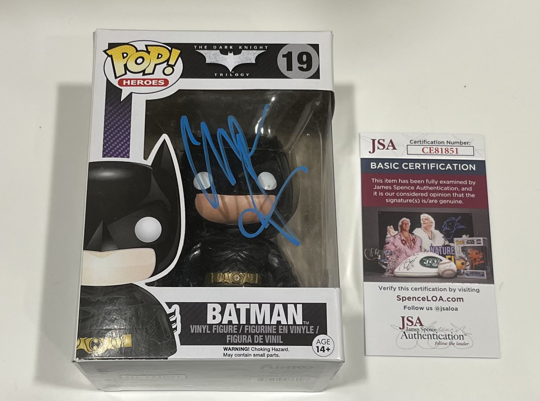 Christian Bale JSA Autographed Batman Funko Pop