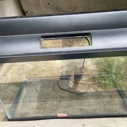 10 Gallon Fish Tank With Lid  Light  Fish Caves -Heater