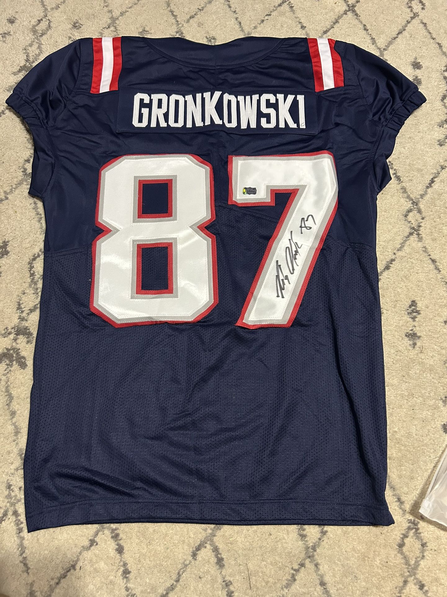 Rob Gronkowski Signed Autographed Patriots Jersey