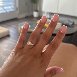 Cushion Diamond Ring Rose Gold Twist Band