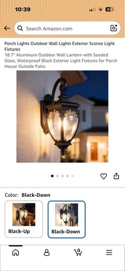 Outdoor porch wall light sconce