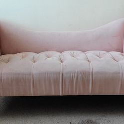 Pink Tufted Chaise Longe/Couch