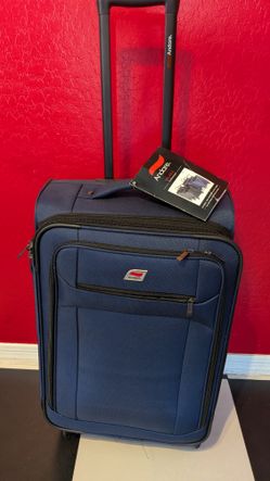 NEW Luggage 24" travel bag baggage Andare Milan softside spinner navy blue luggage
