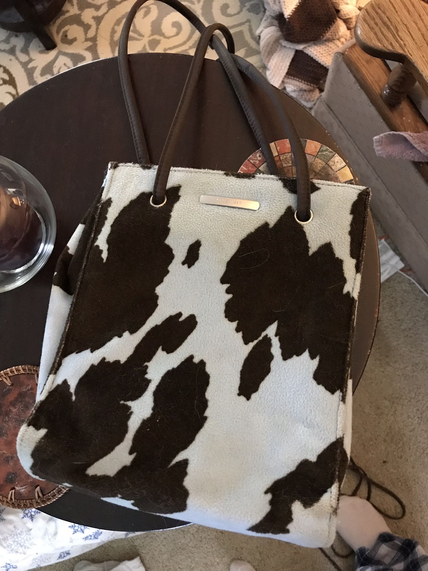 NINE WEST PURSE/SUEDE & IN FLAWLESS CONDITION!!