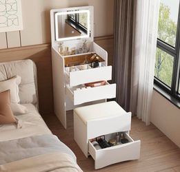 Makeup Vanity Desk with Chair