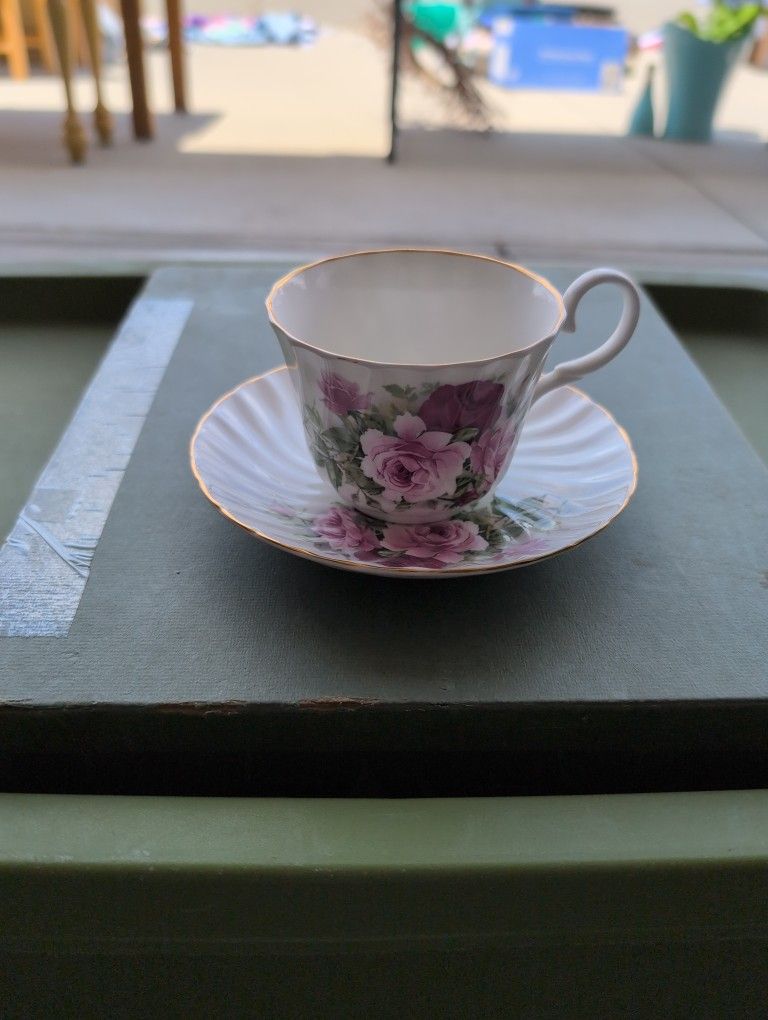 Allyn Nelson Fine Bone China Tea Cup And Saucer