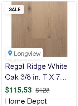 Home Decorators Collection Regal Ridge White Oak 3/8 in. T X 7.5 in. W Tongue and Groove Engineered Hardwood Flooring (42.948 sq.ft./case)
