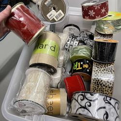 Holiday Decorations Wire Ribbons Whole Box