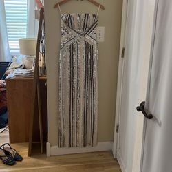 Strapless sequences dress