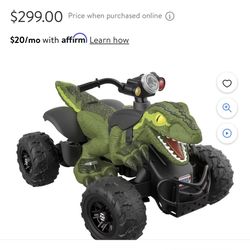 Power Wheels 12V Power Wheels Jurassic World Dino Racer