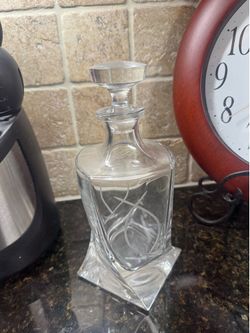 Glass decanter wine tequila drink or juice