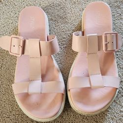 Blush/ White Sandals Size 9