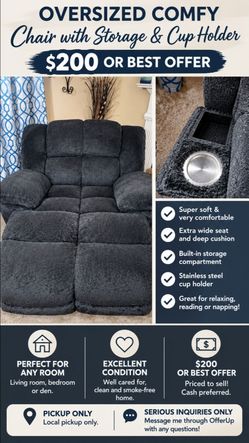 Oversized Comfy Chase rRecliner