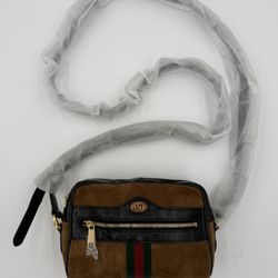 auth Gucci Brown Suede Vintage Mini Ophidia Crossbody Bag