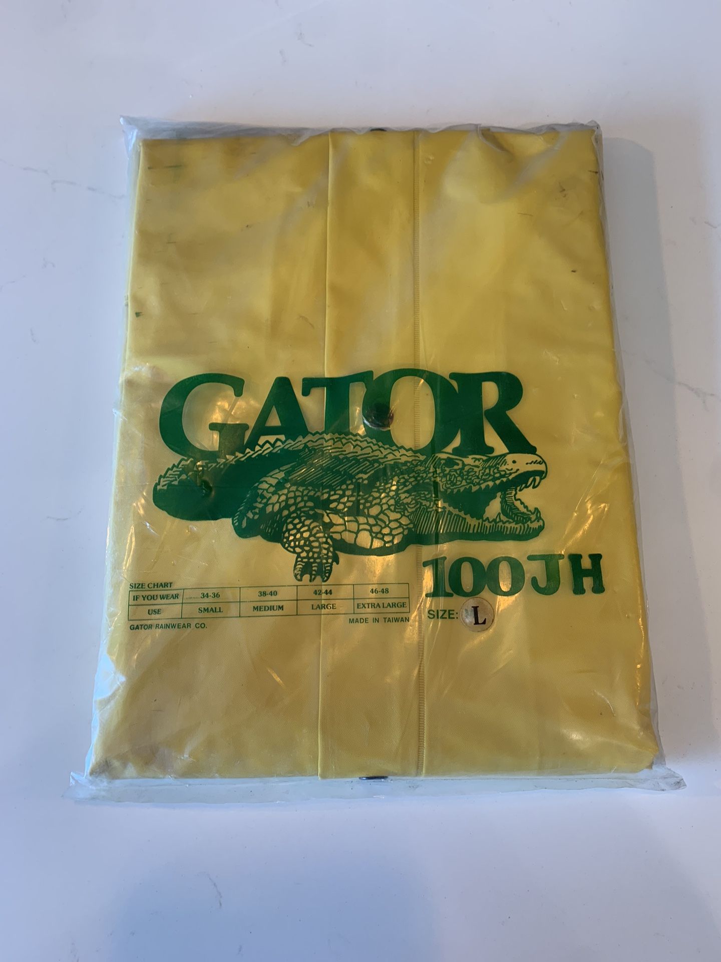 Vintage Gator Yellow Raincoat (pants And Jacket) New Size: LARGE