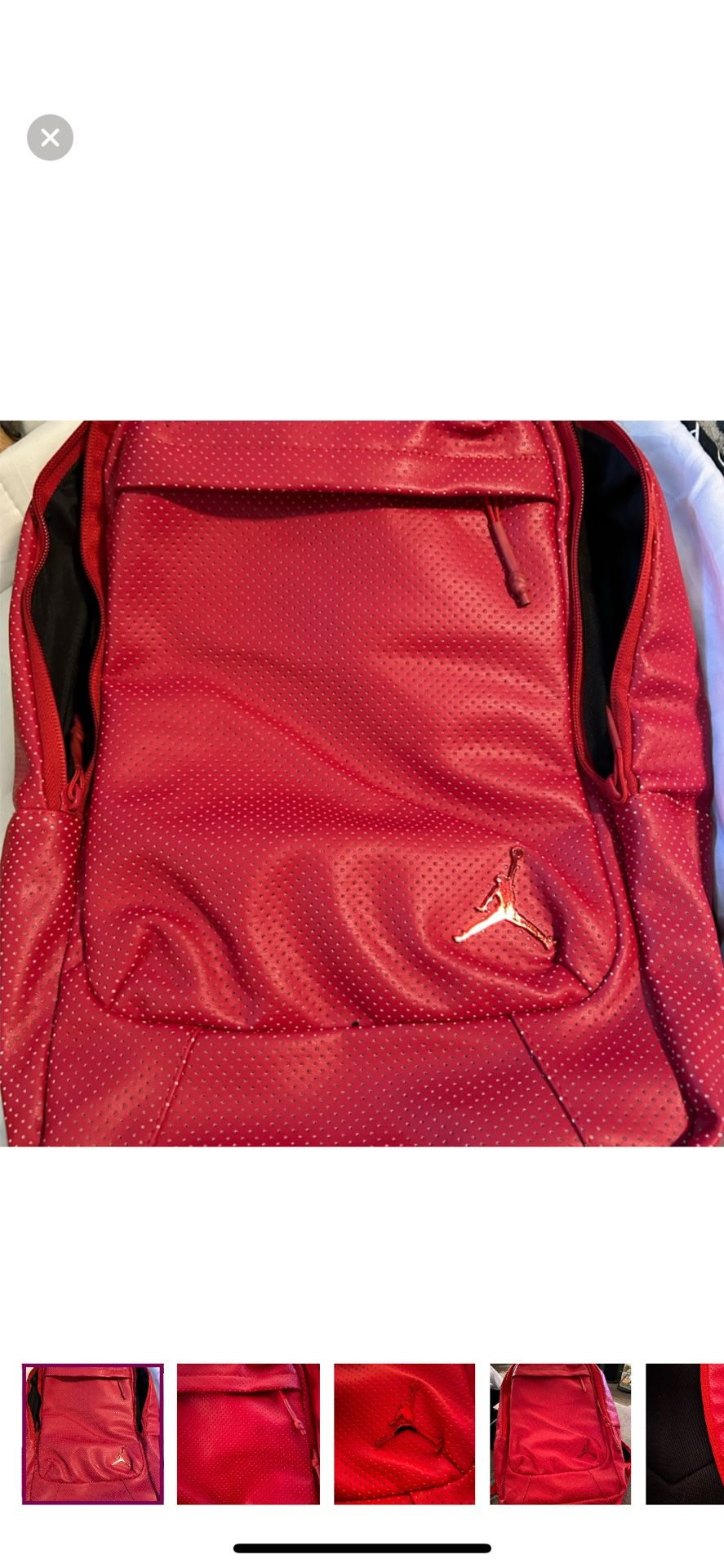 Air Jordan Red and Black Legacy Backpack