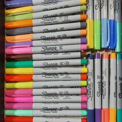 65 Colorful Ultra Fine Point Sharpie Permanent Markers