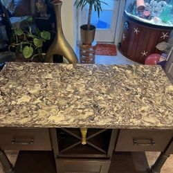 Marble Island And Two Chairs
