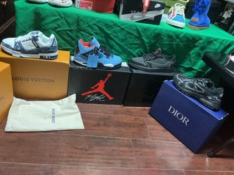 New air Jordan Dior Travis Scott 1s and 4s Louie vaton channel boys girl cologne in stock also