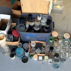 Huge Candle/ Candle Holder Lot/ Jar / Planter Glass / Kitchen  