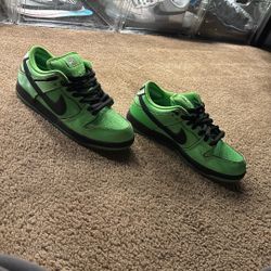 green powerpuff dunks size 7.5