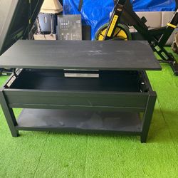 Modern Lift-Top Coffee Table – Black Finish