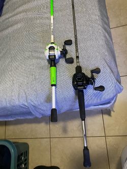 abu garcia 7ft medium heavy action combo and zebco roam 6ft6in medium action combo