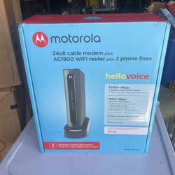 Motorola MT7711 AC1900 Dual-Band 24x8 DOCSIS 3.0 Gigabit Cable Modem Router /WiFi
