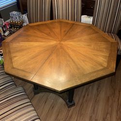 Baker Octagon Dining Table (Expandable + Chairs)