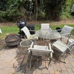 Bbq Patio Set Fire Pit