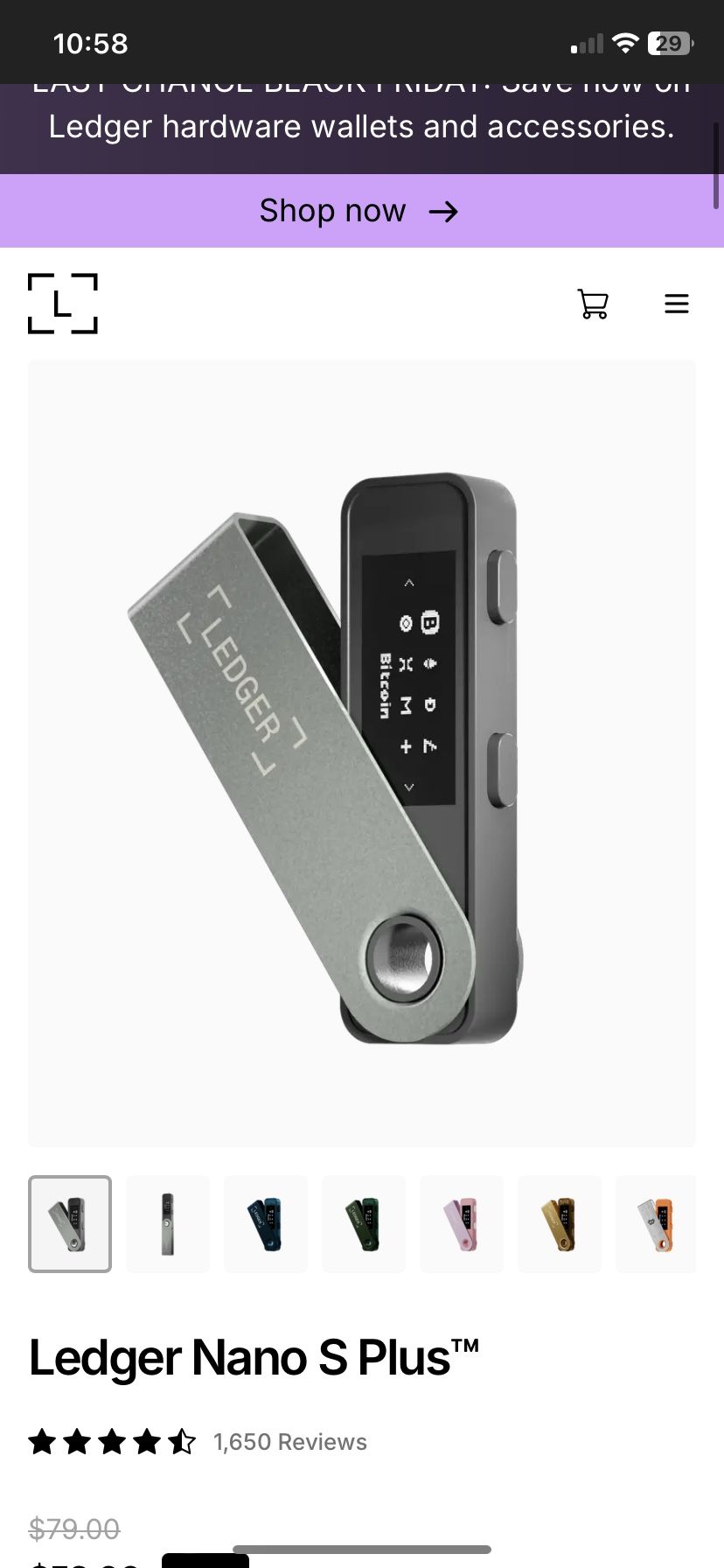 Ledger Nano S / Crypto Hard Wallet (new, Never Used)