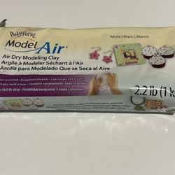 POLYFORM Model Air Dry Modeling Clay- White NEW