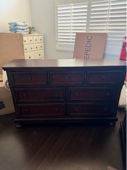 Brown (real wood) Long Dresser