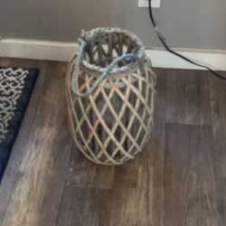 Beautiful Bamboo basket candle holder