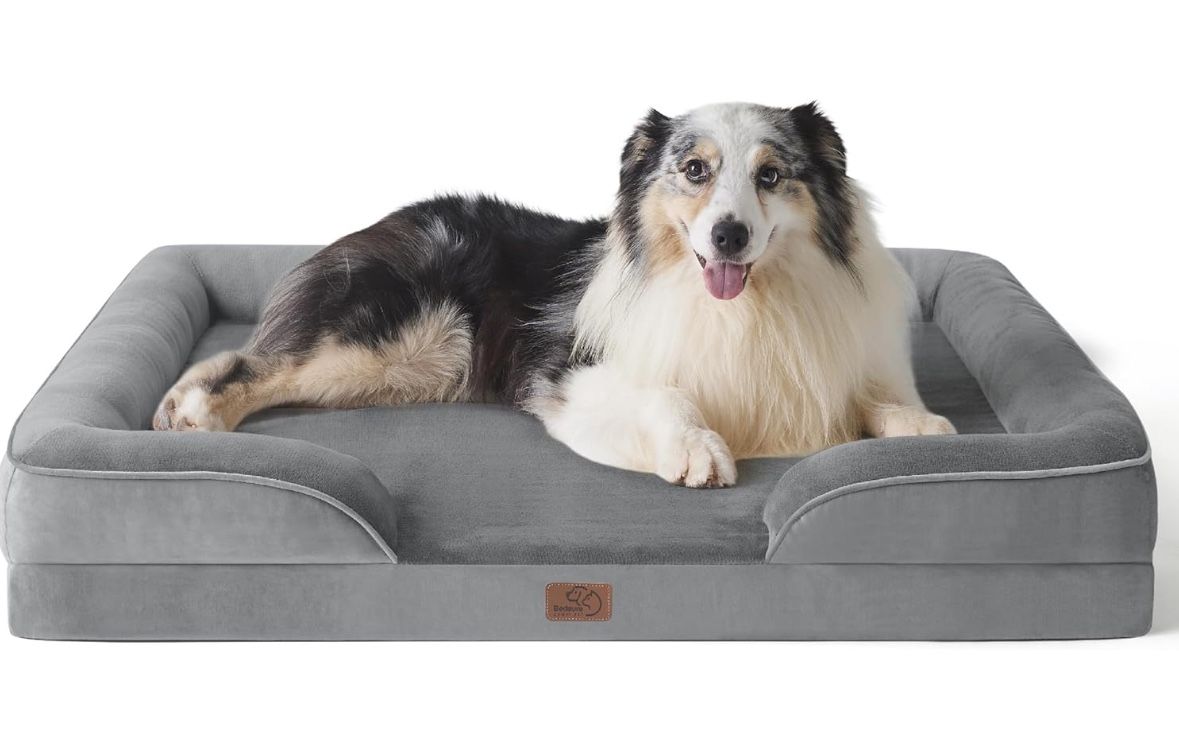 Orthopedic Dog Bed for Extra Large Dogs - XL Washable Dog Sofa Beds Large, Supportive Foam Pet Couch Bed with Removable Washable Cover, Waterproof Lin