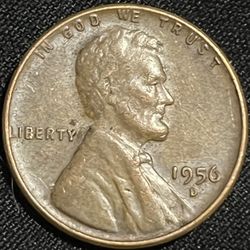 1956 D Wheat Penny With Errors