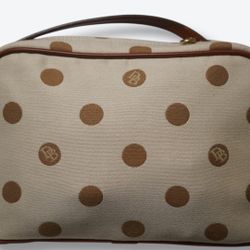 1990s Dooney & Bourke Canvas Polka Dot Crossbody